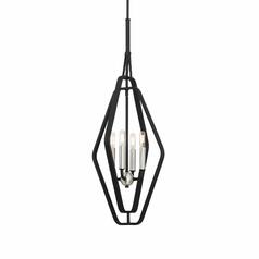 Traveler Sand Coal & Brushed Nickel Pendant by George Kovacs