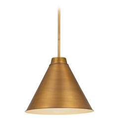 Eaton Rubbed Brass Pendant by Z-Lite