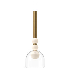 Rise Brushed Gold LED Mini Pendant by Kuzco Lighting
