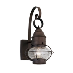Seeded Glass Outdoor Wall Light Bronze Designers Fountain Lighting