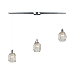 Multi-Light Pendant Light with Clear Glass and 3-Lights
