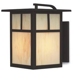 Craftsman Style Outdoor Wall Light in Bronze 10 Inches Tall