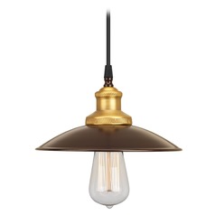 Antique Bronze and Brass Mini Pendant by Progress Lighting