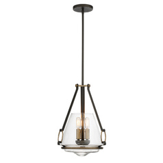 Eden Valley 3-Light Pendant in Smoked Iron & Gold by Minka Lavery