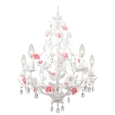 Crystorama Lighting Lola Wet White Crystal Chandelier