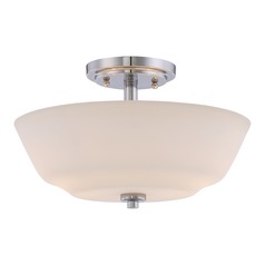 Willow Polished Nickel Semi-Flush Mount by Nuvo Lighting
