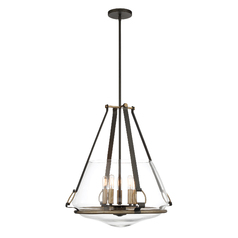 Eden Valley 5-Light Convertible Pendant in Iron & Gold by Minka Lavery