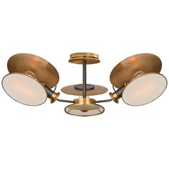 Thomas OBrien Osiris Semi-Flush in Bronze & Brass by Visual Comfort Signature