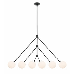 Omni 6-Light Chandelier in Matte Black by Crystorama Lighting