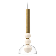 Rise Brushed Gold LED Mini Pendant by Kuzco Lighting