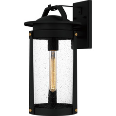 Clifton Earth Black Outdoor Wall Light by Quoizel Lighting