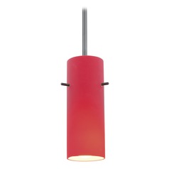 Modern Mini Pendant with Red Glass by Access Lighting