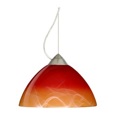 Besa Lighting Tessa Satin Nickel LED Pendant Light