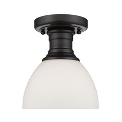 Hines Black Semi-Flush Mount by Golden Lighting