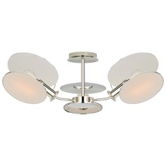 Thomas OBrien Osiris Semi-Flush in Polished Nickel by Visual Comfort Signature