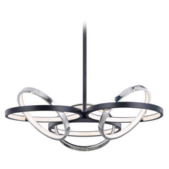 Et2 Gyro Ii Black & Polished Chrome LED Pendant Light