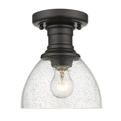 Hines Black Semi-Flush Mount by Golden Lighting