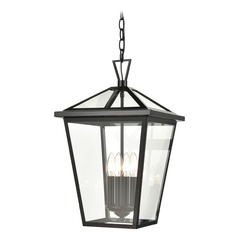 Elk Lighting Main Street Black Outdoor Hanging Light
