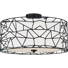 Newcastle 23.50-Inch Semi-Flush in Matte Black by Quoizel Lighting