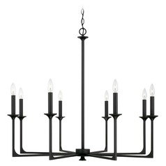 Clint 37.75-Inch Chandelier in Black Iron by HomePlace by Capital Lighting