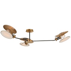 Thomas OBrien Osiris Semi-Flush in Bronze & Brass by Visual Comfort Signature