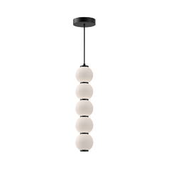 Alora Lighting Bijou Matte Black LED Pendant Light with Globe Shade
