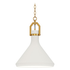 Maxim Lighting Lumi Satin Brass Pendant Light with Conical Shade