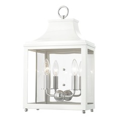 Leigh Polished Nickel & White Sconce by Mitzi by Hudson Valley