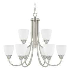 Trenton 27.5-Inch Chandelier in Brushed Nickel by HomePlace Lighting