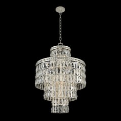 Kasturi 24-Inch Wide Crystal Pendant in Silver by Allegri Crystal