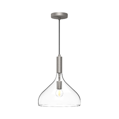 Alora Lighting Belleview Brushed Nickel Pendant Light with Bowl / Dome Shade