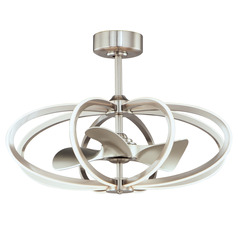 Maxim Lighting Solstice Satin Nickel LED Ceiling Fan with Light