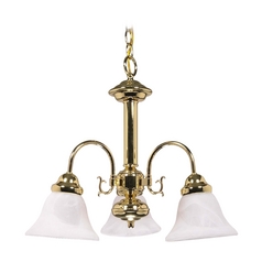 Mini Chandelier in Polished Brass by Nuvo Lighting