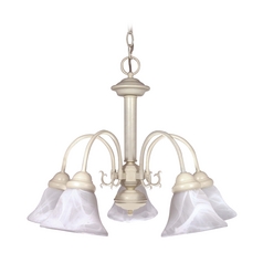Chandelier in Textured White by Nuvo Lighting