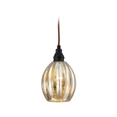 Mini-Pendant Light with Mercury Glass