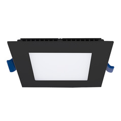 4-Inch 12W Square 3000K LED Recessed Trim in Black by Eurofase Lighting