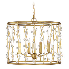 Currey and Company Adagio Contemporary Gold Leaf Chandelier