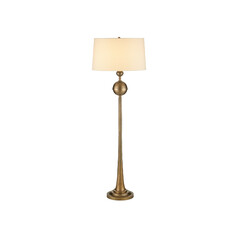 Boullee Floor Lamp in Antique Brass by Currey & Company Lighting