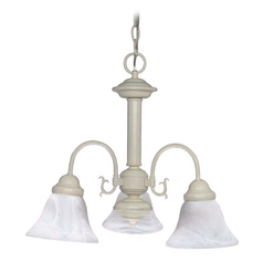 Mini Chandelier in Textured White by Nuvo Lighting