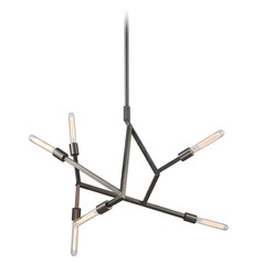 Mid-Century Modern Chandelier Aged Black Nickel Freeform by Elk Lighting