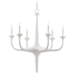 Albion Chandelier in Gesso White by Currey & Company