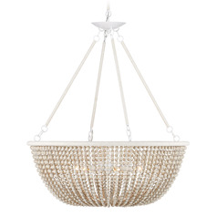 Currey and Company Wychwood Sugar White & Sandstone & White Chandelier