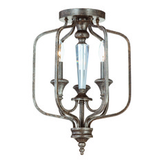 Boulevard Mocha Bronze & Silver Accents Semi-Flush Mount by Craftmade Lighting