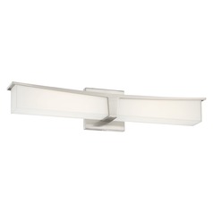 Plane Brushed Nickel LED Bathroom Light by George Kovacs