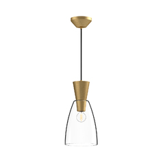 Alora Lighting Arlo Brushed Gold Mini-Pendant Light with Bowl / Dome Shade