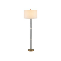 Gavin Floor Lamp in Matte Black & Brass by Currey & Company Lighting
