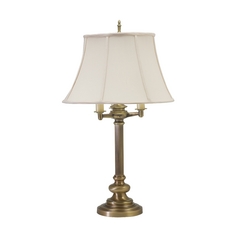 Newport Six-Way Table Lamp in Antique Brass by House of Troy Lighting