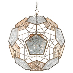 Julius Chandelier in Pyrite Bronze/Raj Mirror by Currey & Company