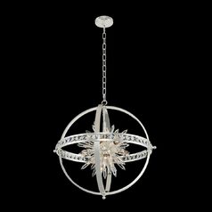 Angelo 26-Inch Pendant in Polished Silver by Allegri Crystal