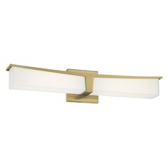 Plane Honey Gold LED Bathroom Light by George Kovacs